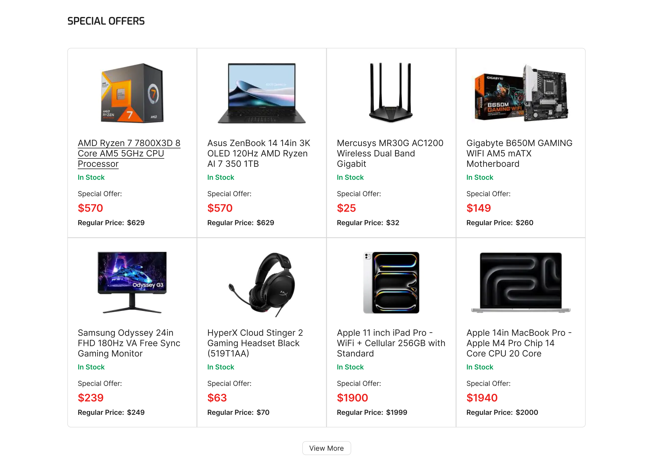 MSY website's header screen shot