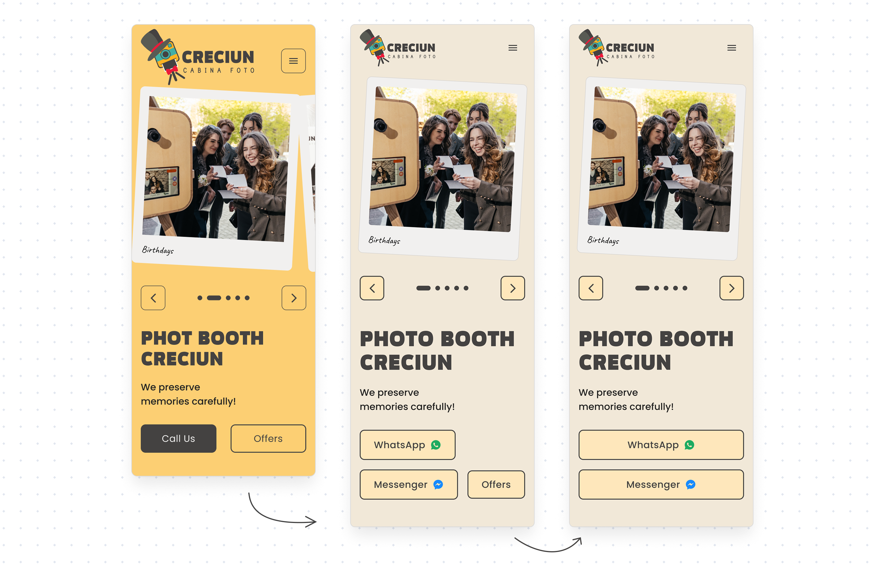 Image showing the mobile hero visual interface imptovements.