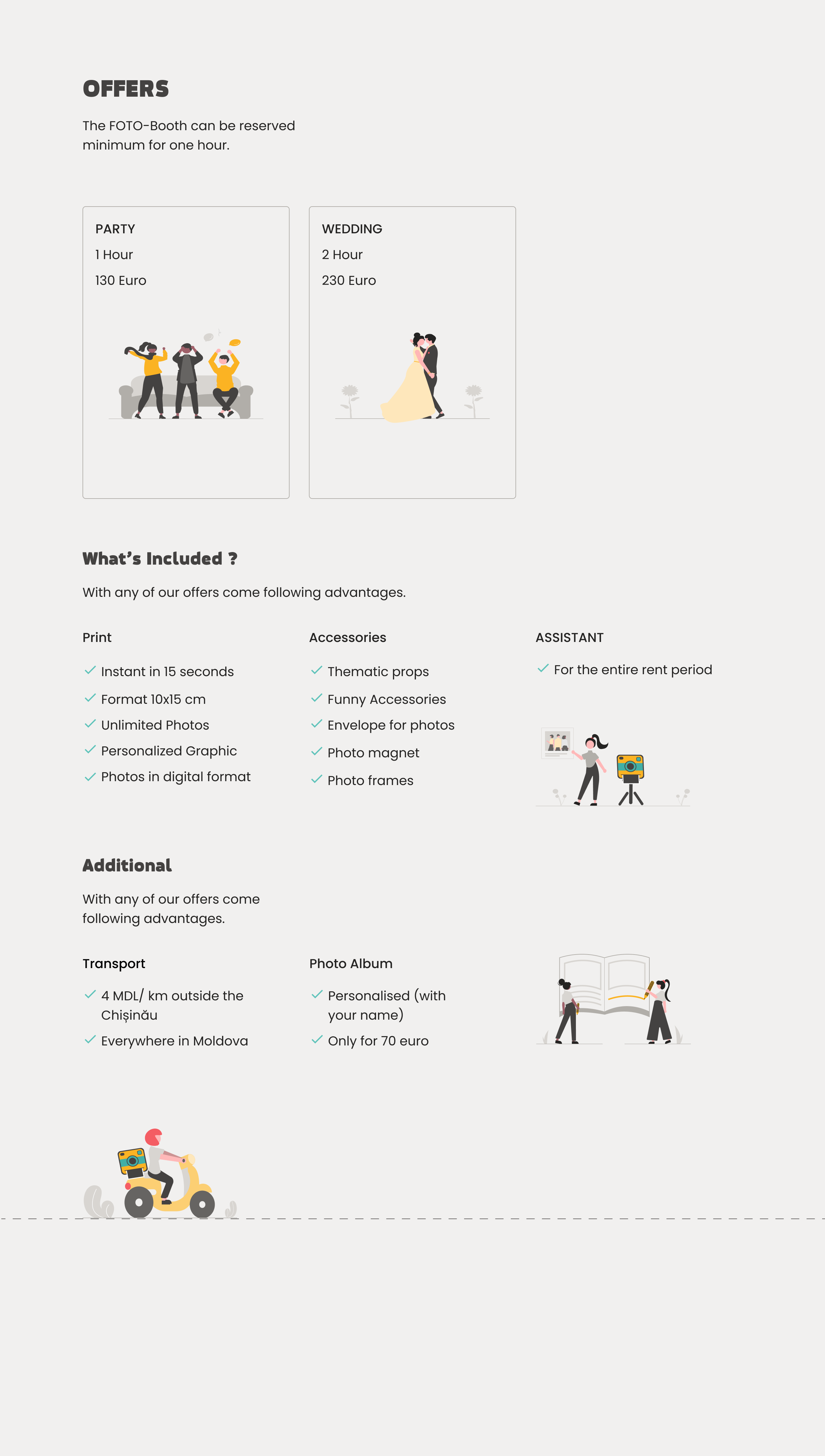 On the image is represented the user flow of the website. It shows the main screen, booking process, and main sections.